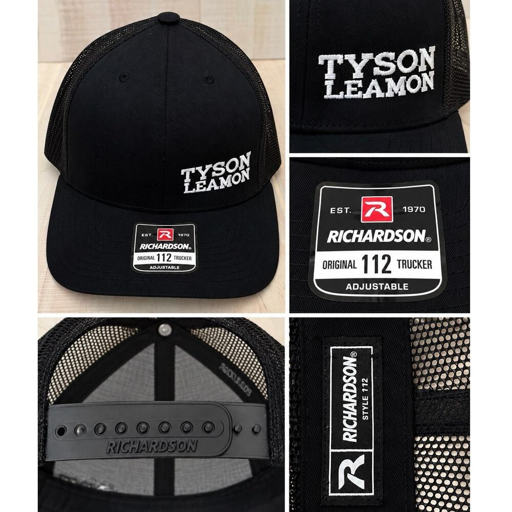Tyson Leamon Country Music Artist Richardson 112 Black Mesh Trucker Snapback Hat